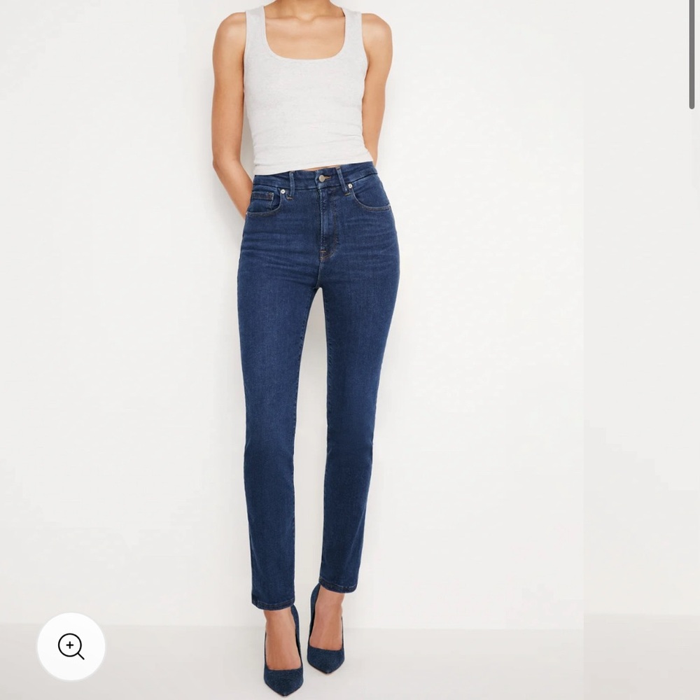 Good American Always Fits jeans, medium blue, size 12, almost new